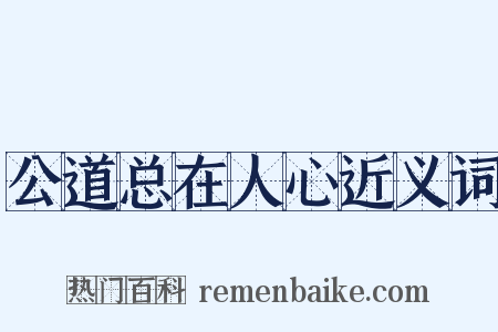 公道总在人心近义词是什么意思的图片